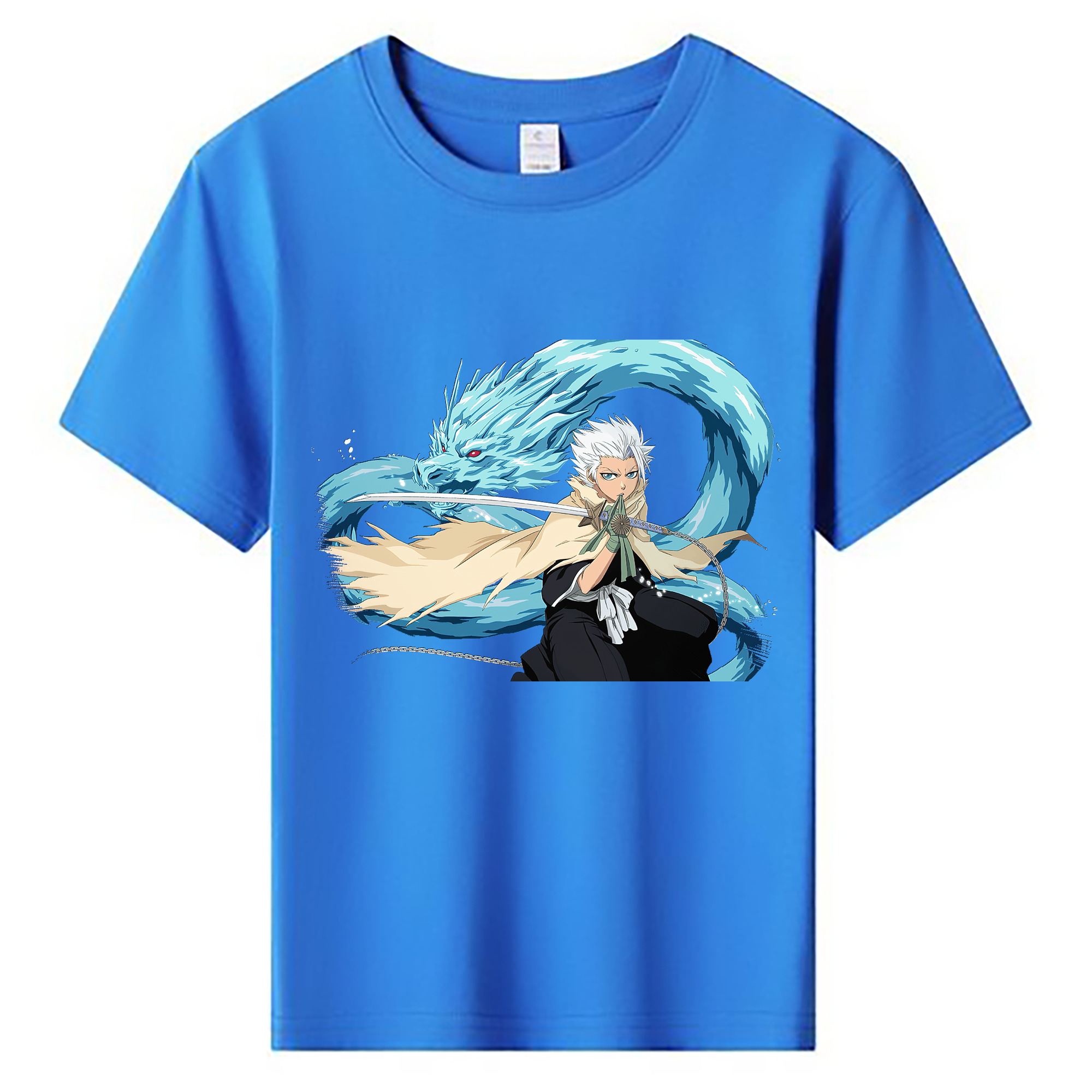 （画像用） ブリーチ 日番谷冬獅郎（ひつがや とうしろう） BLEACH Hitsugaya Toushirou 綿100％キッズTシャツ（フロントプリント）